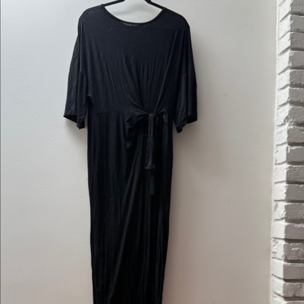 Mustard Seed Elegant Black Long Sleeve Dress